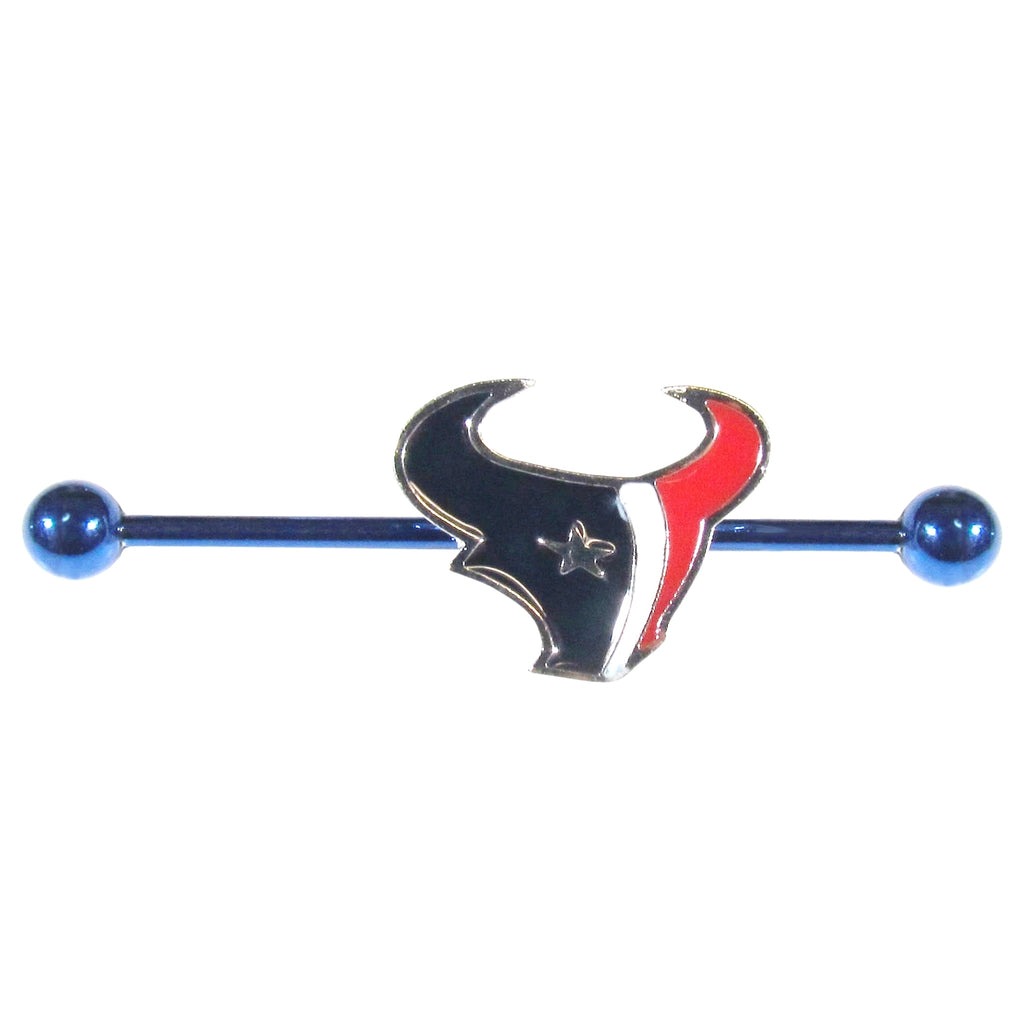 Houston Texans Stainless Steel Industrial Slider Barbell NFL Football
