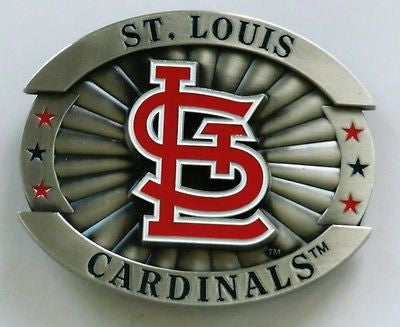 St. Louis Cardinals Over-sized 4" Pewter Metal Belt Buckle (MLB)