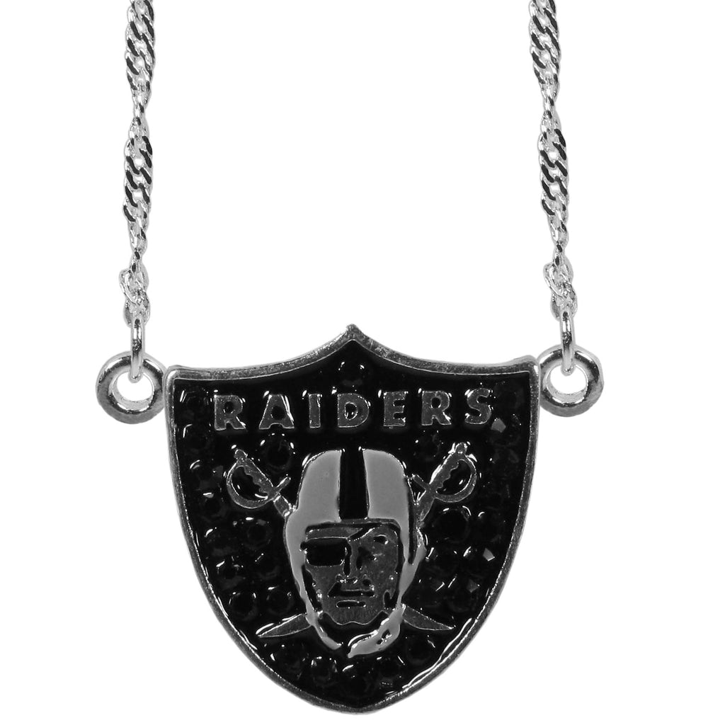Las Vegas Raiders Crystal Logo Necklace NFL Football