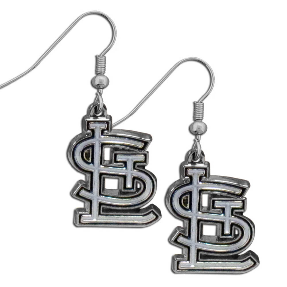 St. Louis Cardinals Dangle Earrings (Chrome) MLB Jewelry
