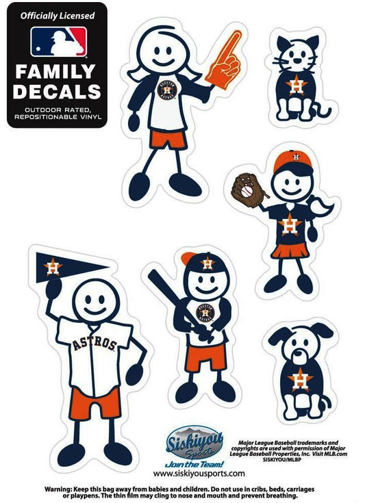 Houston Astros Outdoor Rated Vinyl Family Decals MLB Baseball
