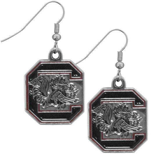 South Carolina Gamecocks Dangle Earrings (Chrome) NCAA