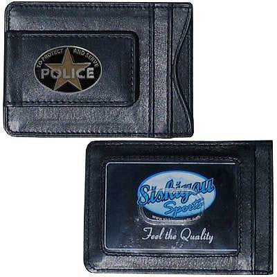 Police Fine Leather Money Clip (Occupational) Card & Cash Holder