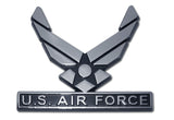 U.S. Air Force Chrome Metal Auto Emblem (Wings)