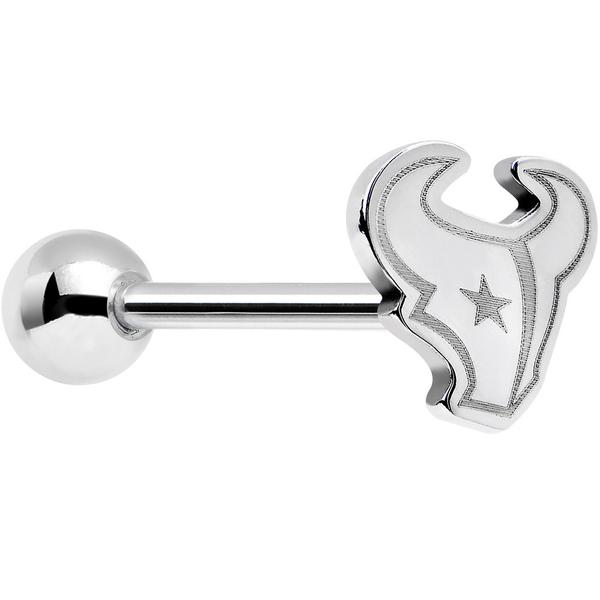 Houston Texans Barbell Tongue Ring (Logo) NFL Football