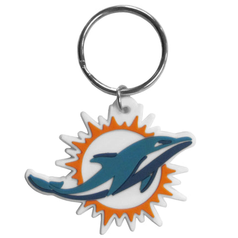 Miami Dolphins Logo Flexi Key Chain NFL Licensed Football