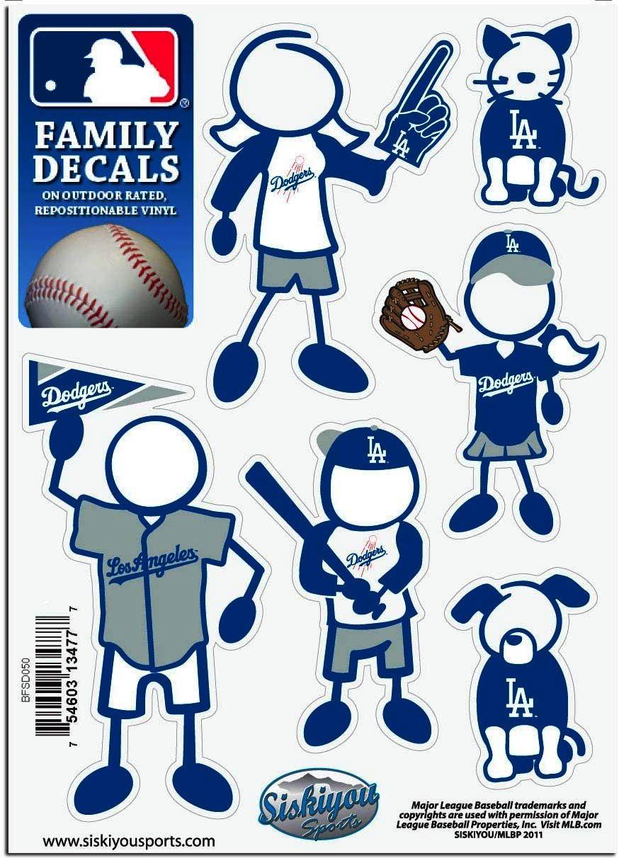 Los Angeles Dodgers Outdoor Rated Vinyl Family Decals MLB Baseball