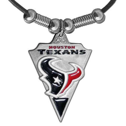 Houston Texans Leather Cord Necklace (NFL) Football