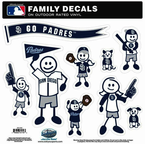 San Diego Padres Outdoor Rated Vinyl Family Decals MLB Baseball