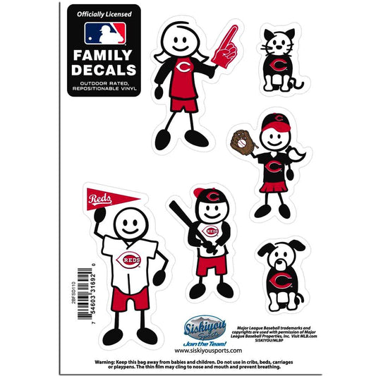 Cincinnati Reds Outdoor Rated Vinyl Family Decals MLB Baseball