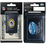Green Bay Packers Fine Leather Money Clip (NFL) Card & Cash Holder