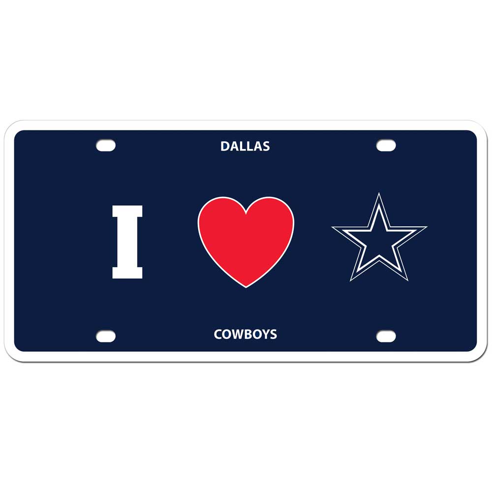 Dallas Cowboys Styrene License Plate (NFL Football)