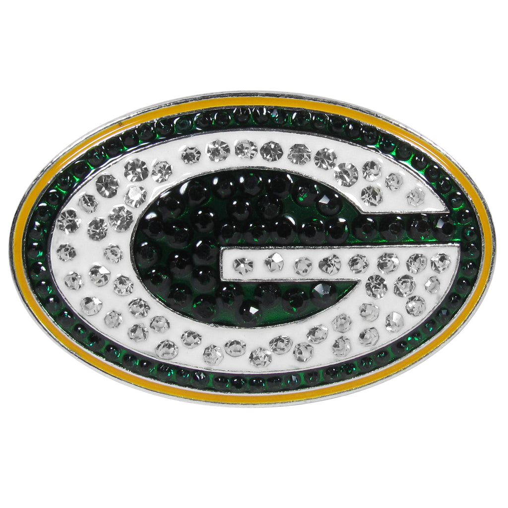 Green Bay Packers Crystal Lapel Pin (Large) NFL Football