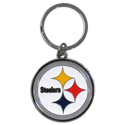 Pittsburgh Steelers Enameled Logo Metal Key Chain NFL Football