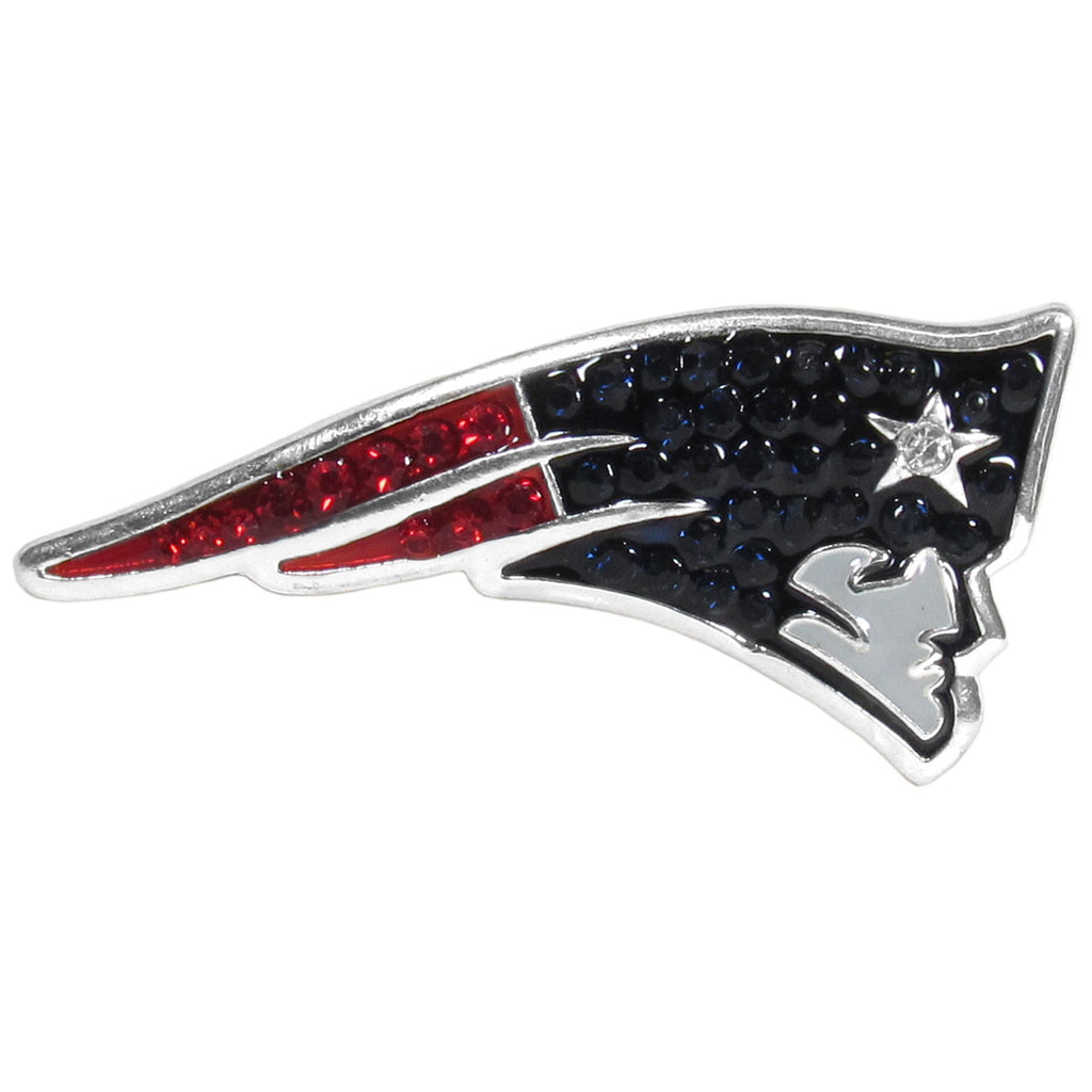 New England Patriots Crystal Lapel Pin (Large) NFL Football