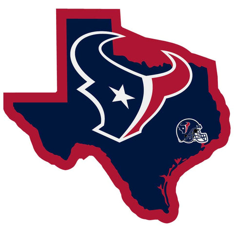 Houston Texans Home State Vinyl Auto Decal (NFL) Texas Shape Helmet