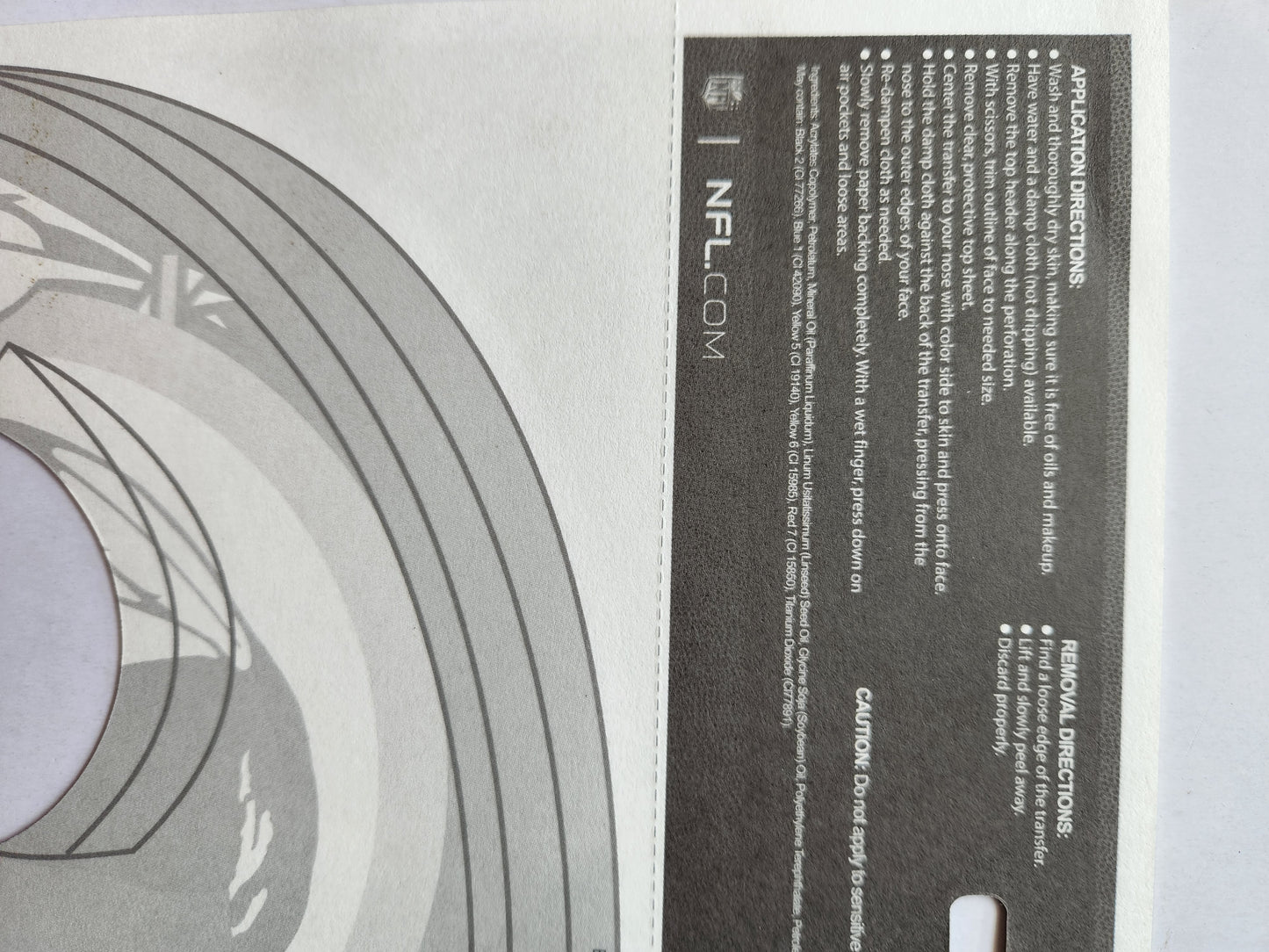 Washington Redskins Game Day Face Temporary Tattoo (NFL)