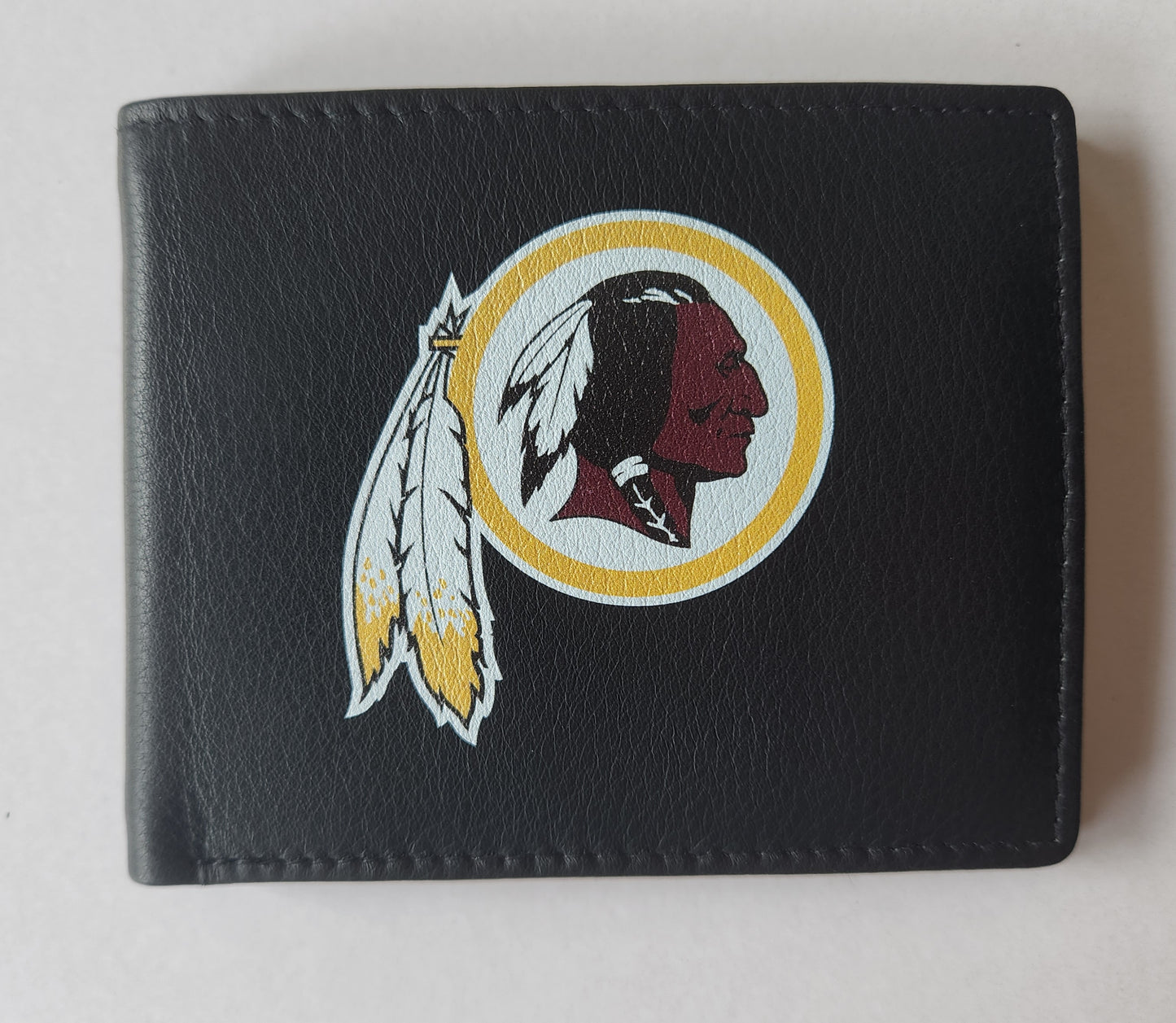 Washington Redskins Leather Bi-fold Wallet, Large NFL Football Logo