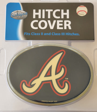 Atlanta Braves Metal Oval Hitch Cover MLB Baseball