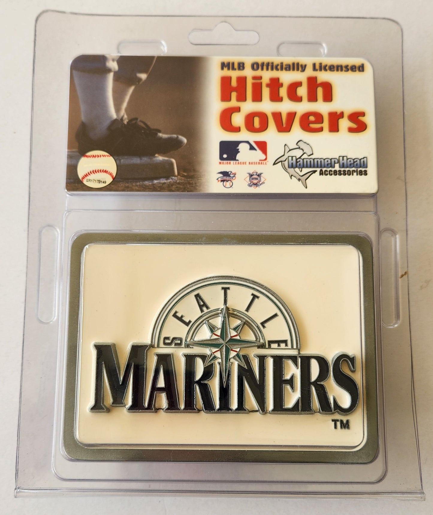 Seattle Mariners 3-D Metal Logo Rectangle Hitch Cover MLB Baseball