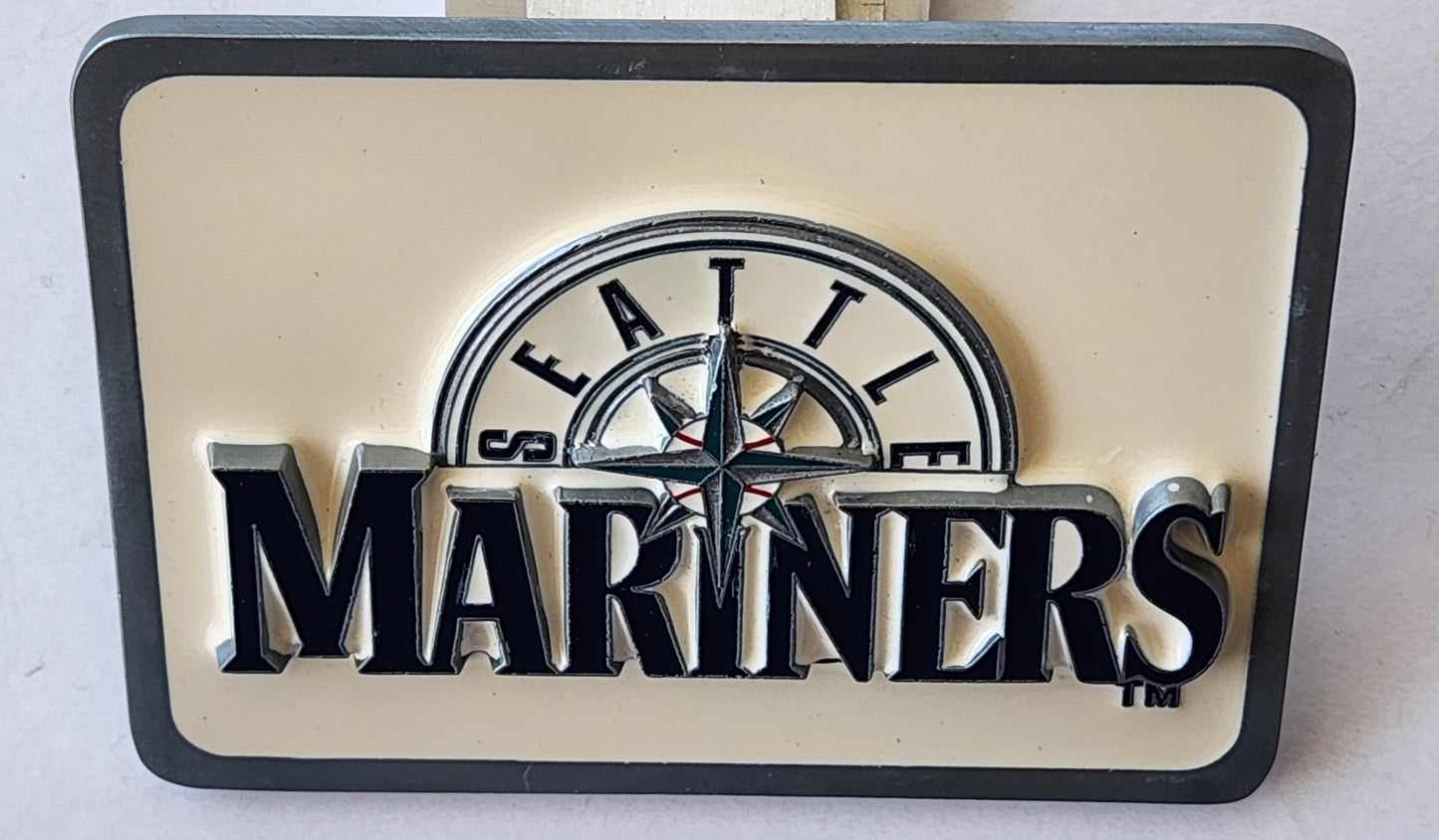 Seattle Mariners 3-D Metal Logo Rectangle Hitch Cover MLB Baseball