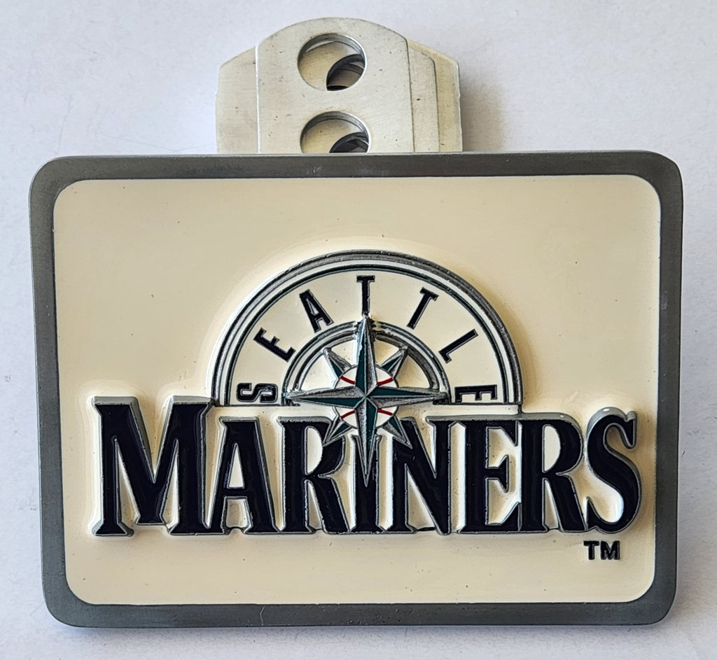 Seattle Mariners 3-D Metal Logo Rectangle Hitch Cover MLB Baseball
