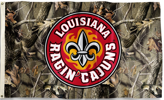 Louisiana Lafayette Ragin Cajuns 3' x 5' (Realtree Camo) NCAA