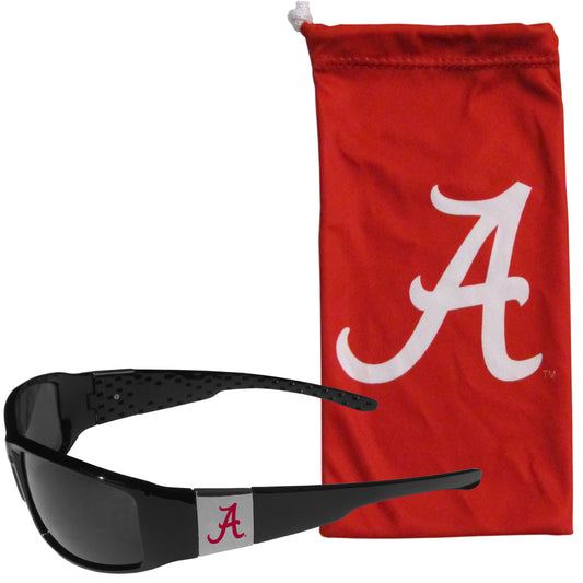 Alabama Crimson Tide Chrome Wrap Sunglasses with Microfiber Bag (NCAA)