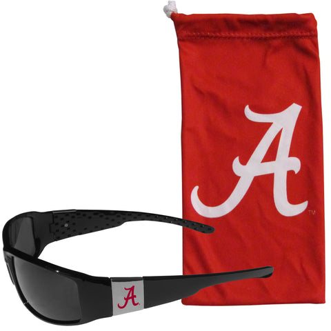 Alabama Crimson Tide Chrome Wrap Sunglasses with Microfiber Bag (NCAA)