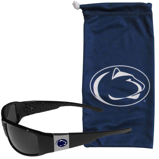 Penn State Nittany Lions Chrome Wrap Sunglasses with Microfiber Bag (NCAA)