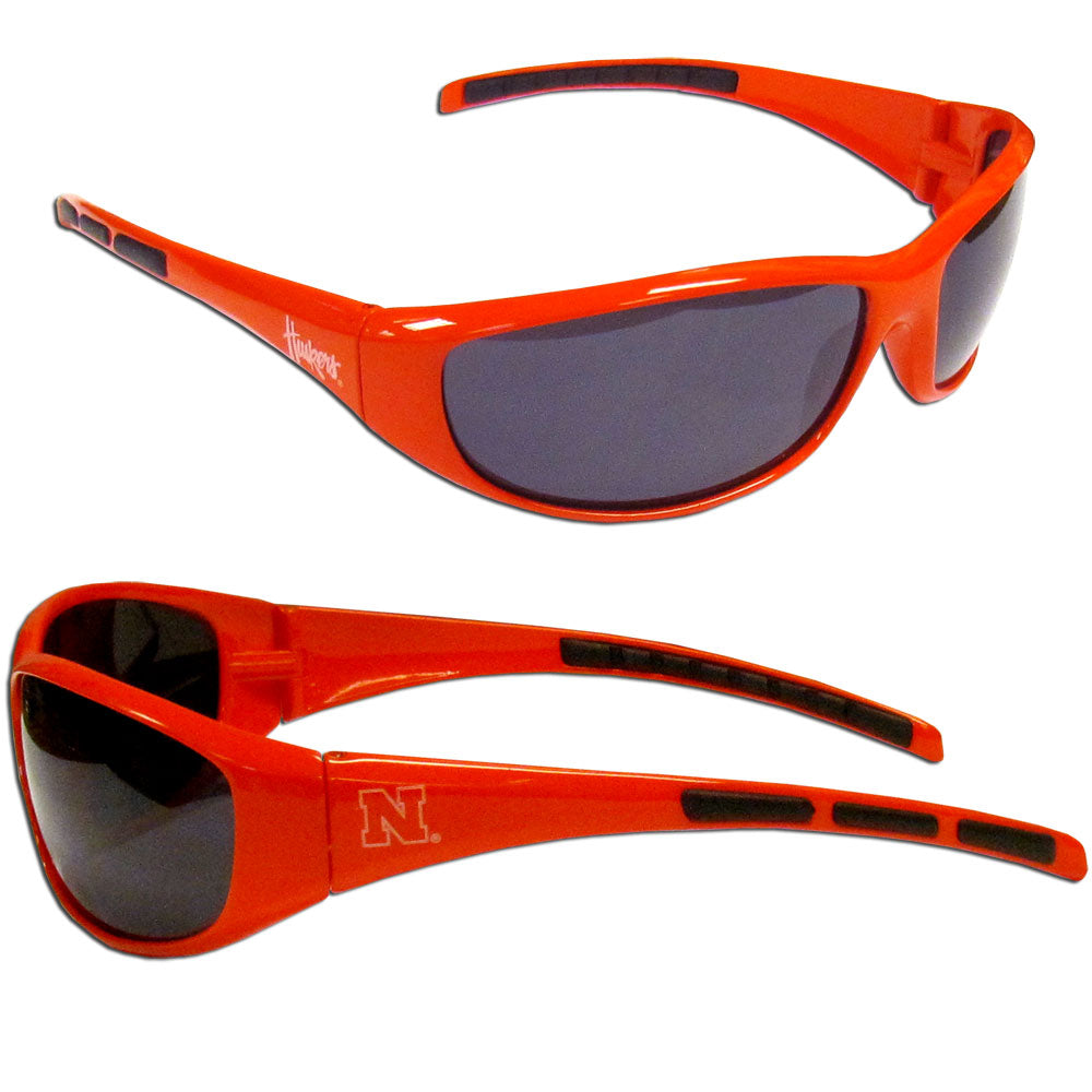 Nebraska Cornhuskers Wrap Sunglasses with Microfiber Bag (NCAA)