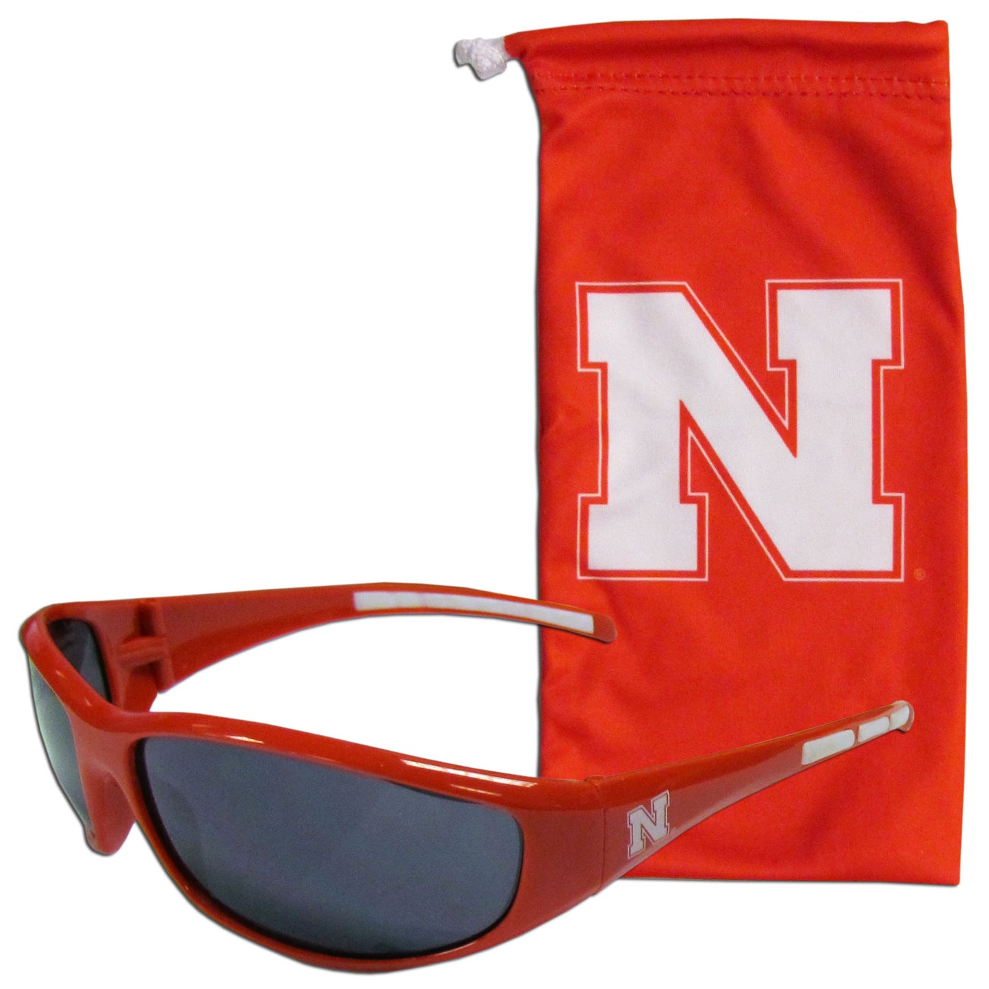 Nebraska Cornhuskers Wrap Sunglasses with Microfiber Bag (NCAA)