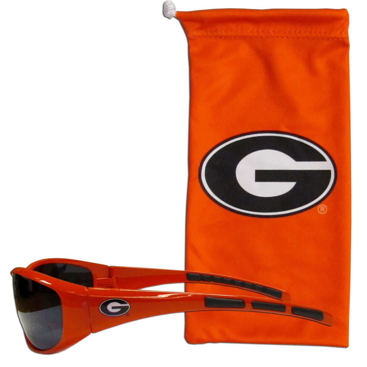 Georgia Bulldogs Wrap Sunglasses with Microfiber Bag (NCAA)