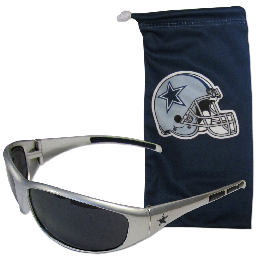 Dallas Cowboys Wrap Sunglasses with Microfiber Bag (NFL)