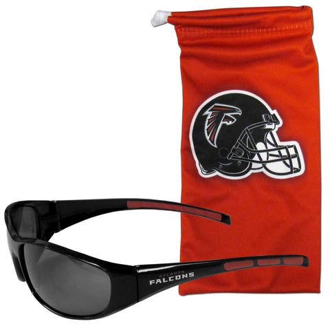 Atlanta Falcons Wrap Sunglasses with Microfiber Bag (NFL)