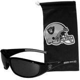 Las Vegas Raiders Wrap Sunglasses with Microfiber Bag (NFL)