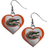 Florida Gators Heart Dangle Earrings NCAA