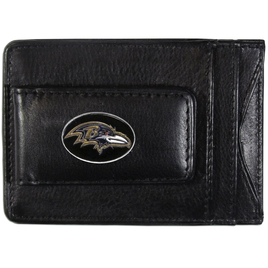 Baltimore Ravens Fine Leather Money Clip (NFL) Card & Cash Holder