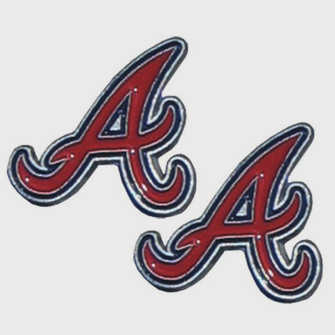 Atlanta Braves Stud Earrings ("A") MLB Baseball