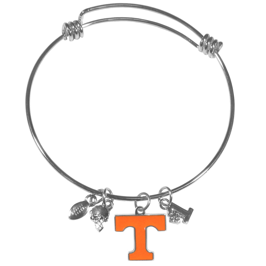 Tennessee Volunteers  Wire Bangle Bracelet with Charms NCAA Jewelry
