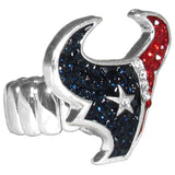 Houston Texans Stretch Ring, Team Logo with Crystals NFL Football