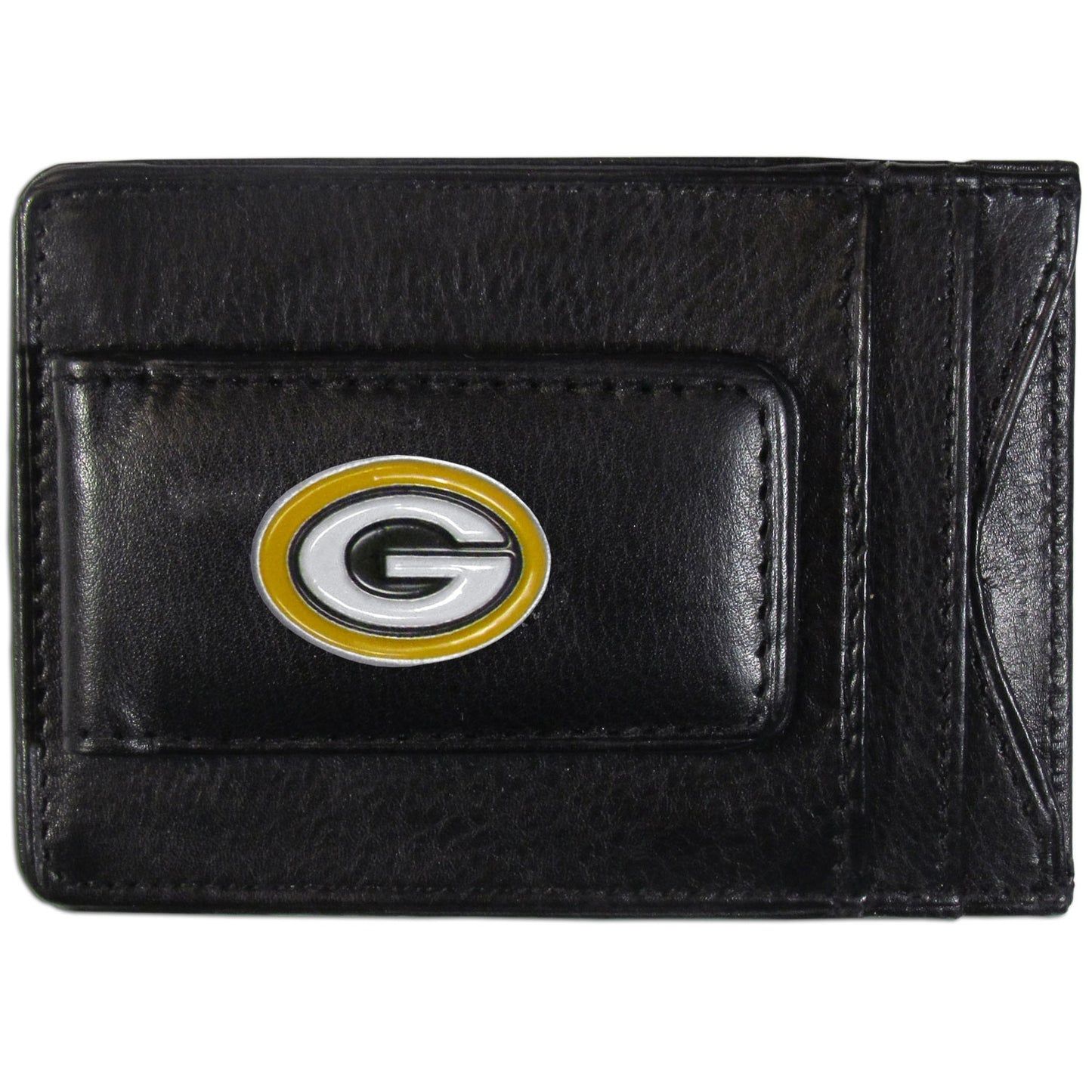 Green Bay Packers Fine Leather Money Clip (NFL) Card & Cash Holder