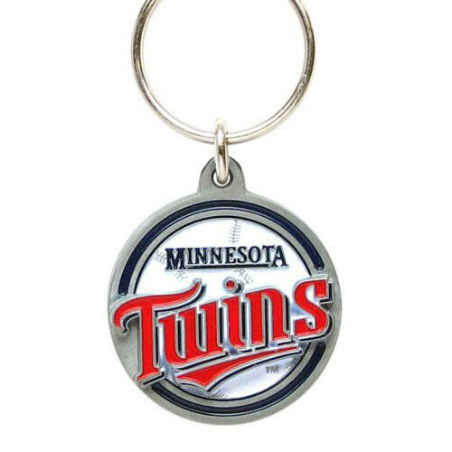 Minnesota Twins 3-D Metal Key Chain MLB Licensed Baseball (Round)