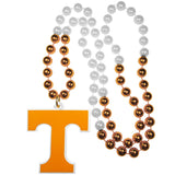 Tennessee Volunteers Mardi Gras Beads Necklace w/ Team Logo - NCAA