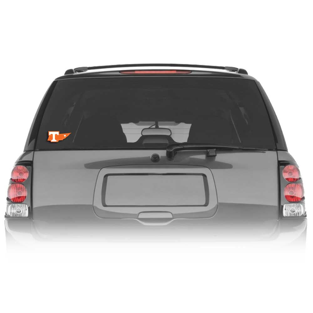 Tennessee Volunteers Home State Vinyl Auto Decal (NCAA) TN Shape Heart