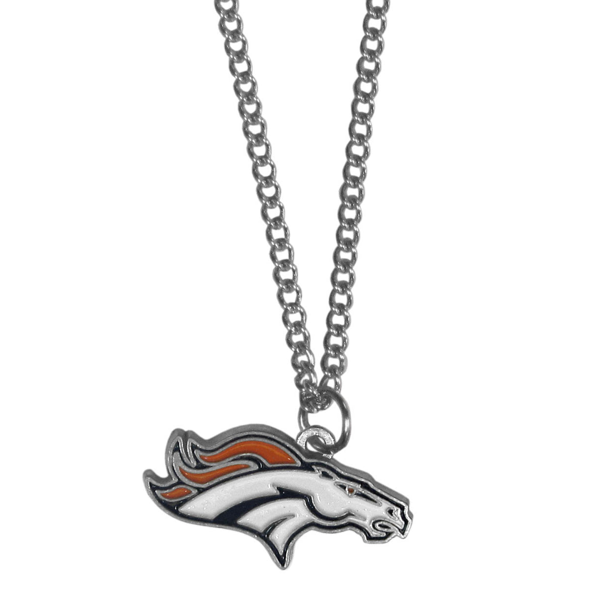 Denver Boncos 22" Chain Necklace with Metal Team Logo Charm NFL Football