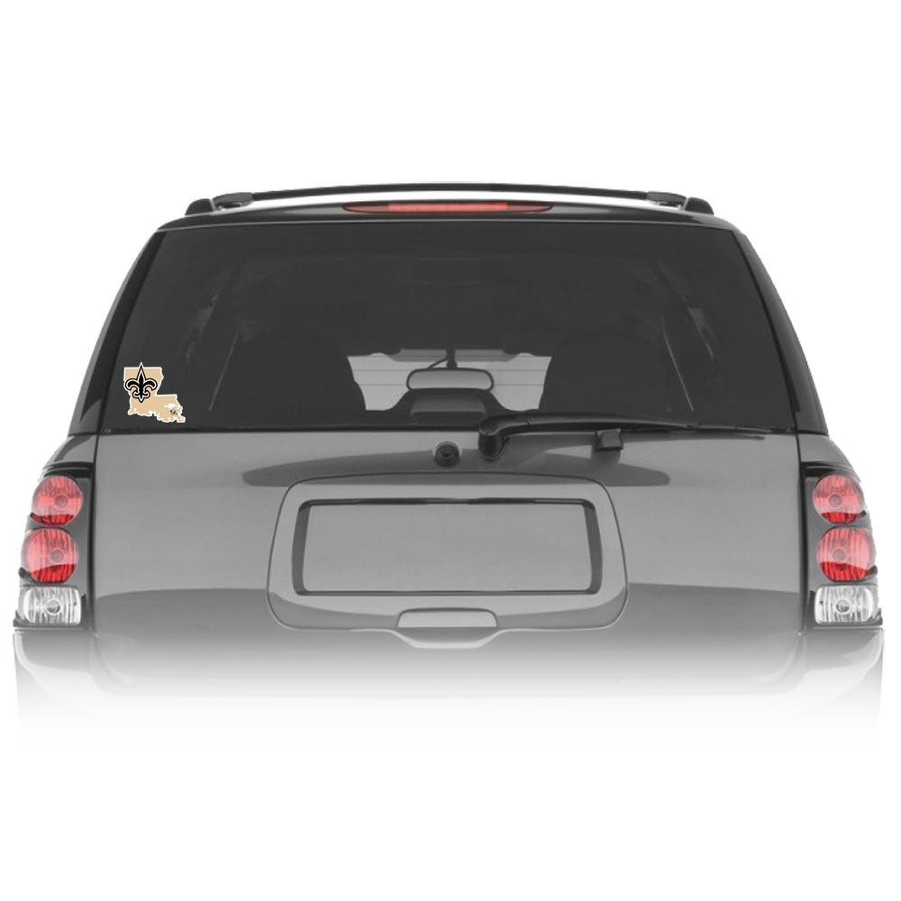 New Orleans Saints Home State Vinyl Auto Decal (NFL) Louisiana Shape