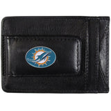 Miami Dolphins Fine Leather Money Clip (NFL) Card & Cash Holder