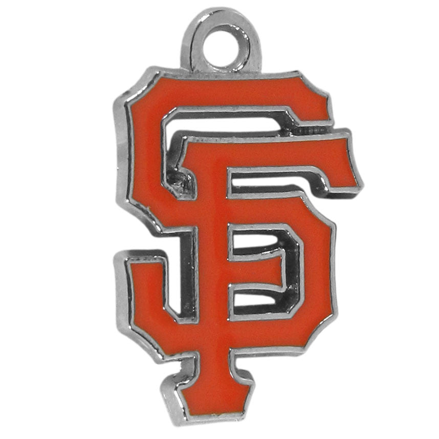 San Francisco Giants Snake Chain Bracelet with Euro Beads MLB Jewelry