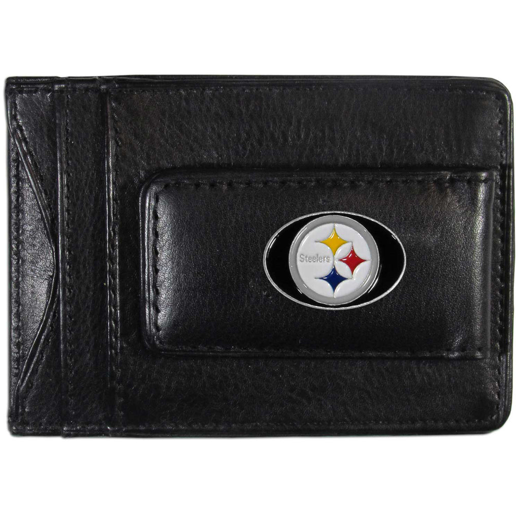 Pittsburgh Steelers Fine Leather Money Clip (NFL) Card & Cash Holder